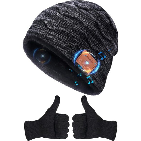 Bluetooth Beanie Hat Stocking Stuffers for Men Women V5.0 Wireless Musical Bluet